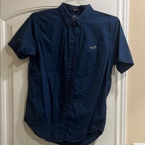 Hollister Dark Blue Casual Button Down Shirt